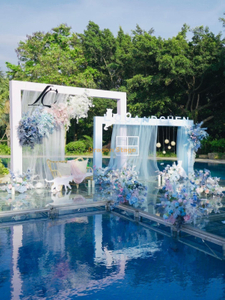 用于婚礼的便携式铝制游泳池舞台套件门