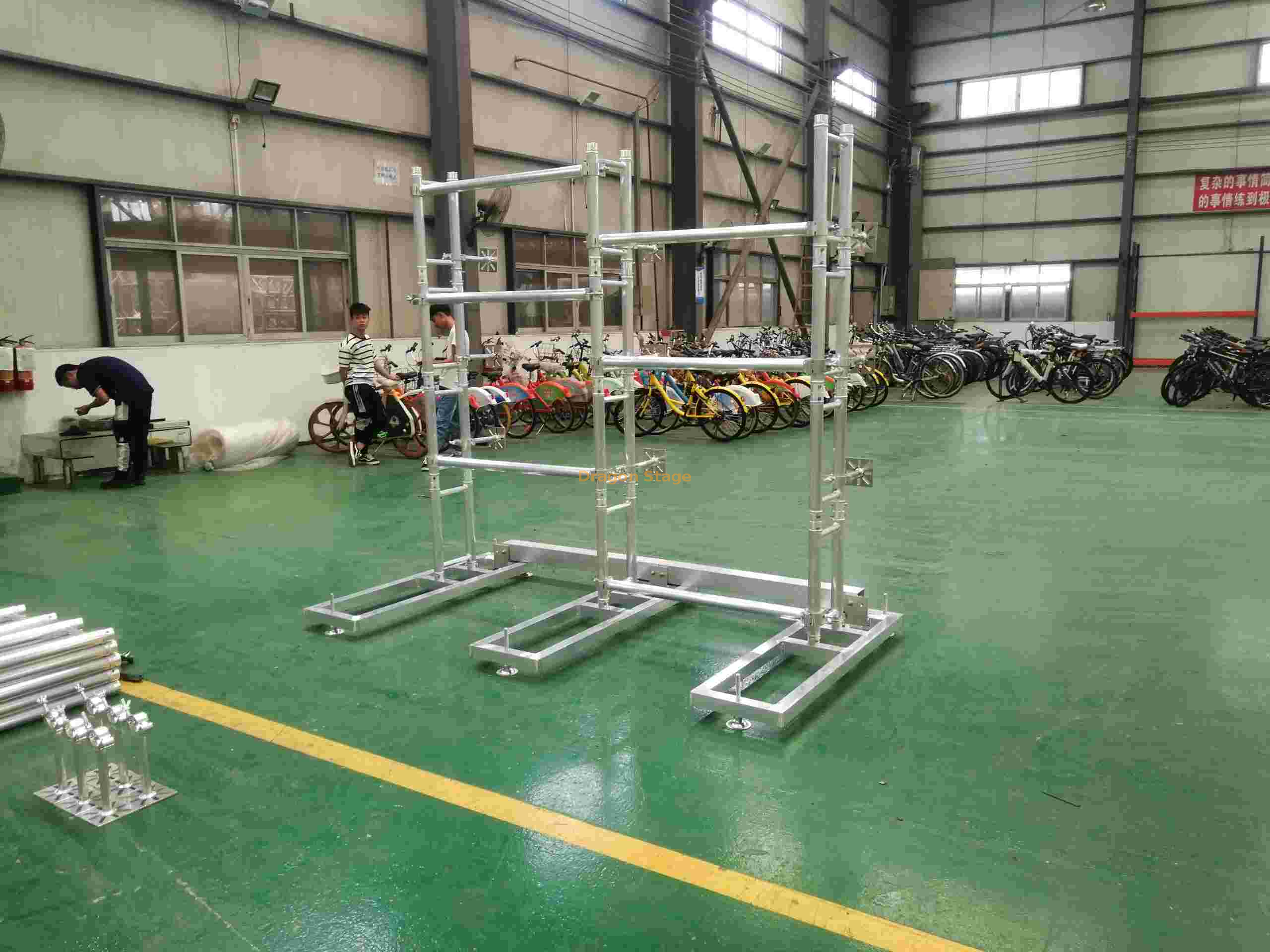 展示悬挂式铝制舞台地面支撑 LED 桁架 6x3m