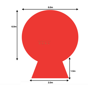 定制键孔形状红色模块化级6m直径